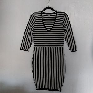Stretch jersey dress with slimming pattern